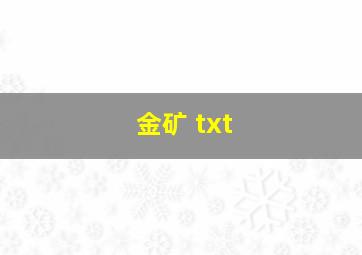 金矿 txt